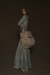 Mutedance 24 Autumn and Winter Button Lapel Long Sleeve Dress MD-MD24FW83-blue MD24FW82 MD24FW83